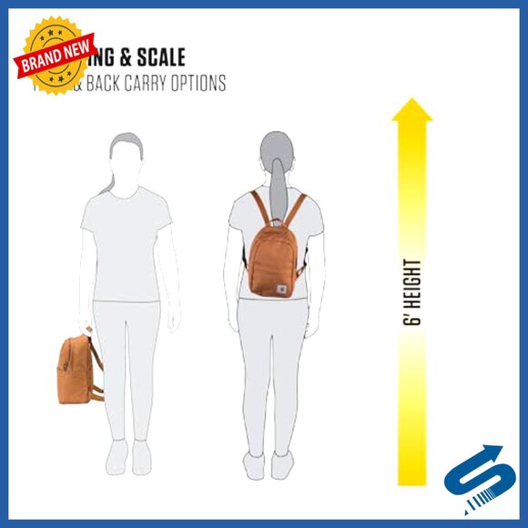 Classic Mini Backpack Durable Water-Resistant Adjustable Straps Casual Daypack - Picture 5 of 6